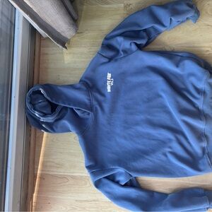 Blue M/L  White Fox Hoodie with White Logo